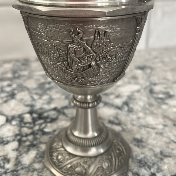 Ancient pewter wine goblet! - Picture 4 of 6